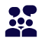 bluehubcloud multiple person having a meeting icon